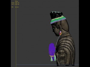 game model - kasai buddha traces forest statue 02 3D 模型
