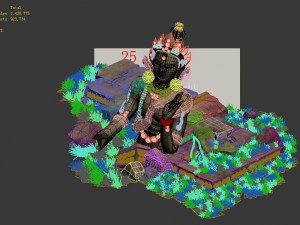 game model - kasai buddha traces forest broken sta 3D Модель