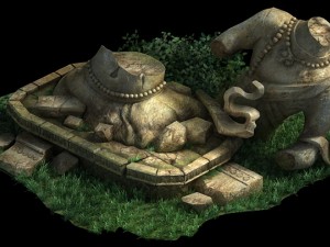 game model - kasai buddha traces forest broken sta Modelo 3D