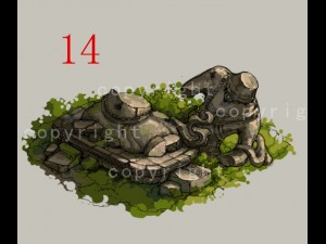 game model - kasai buddha traces forest broken sta 3D-Modell