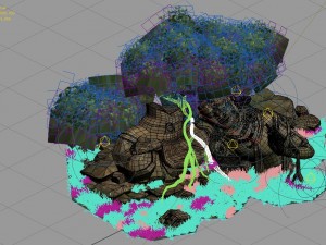 game model - kasai buddha traces forest broken sta 3D Model