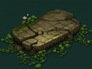 game model - kapya buddha forest big lotus block 3D Model