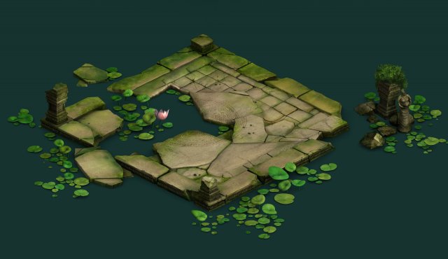 game model - kajyas buddha forest forest large lot 3D Model .c4d .max .obj .3ds .fbx .stl .blend 