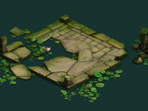 game model - kajyas buddha forest forest large lot 3D Model