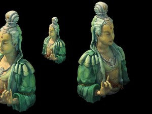 game model - kapya buddha forest statue 011 Modello 3D