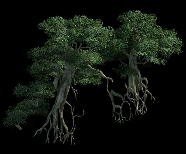 game model - kashayana buddha forest ruins tree Model 3D .c4d .max .obj .3ds .fbx .stl .blend