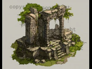 game model - kashayana buddha in the ruins of the 3D Model