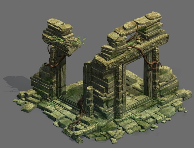 game model - kashayana buddha in the ruins of the 3D 모델 .c4d .max .obj .3ds .fbx .stl .blend 