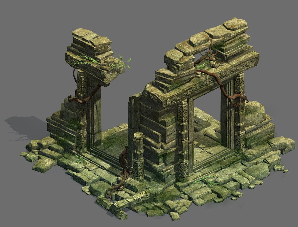 game model - kashayana buddha in the ruins of the 3D Model .c4d .max .obj .3ds .fbx .stl .blend 
