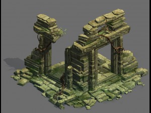 game model - kashayana buddha in the ruins of the 3D Model