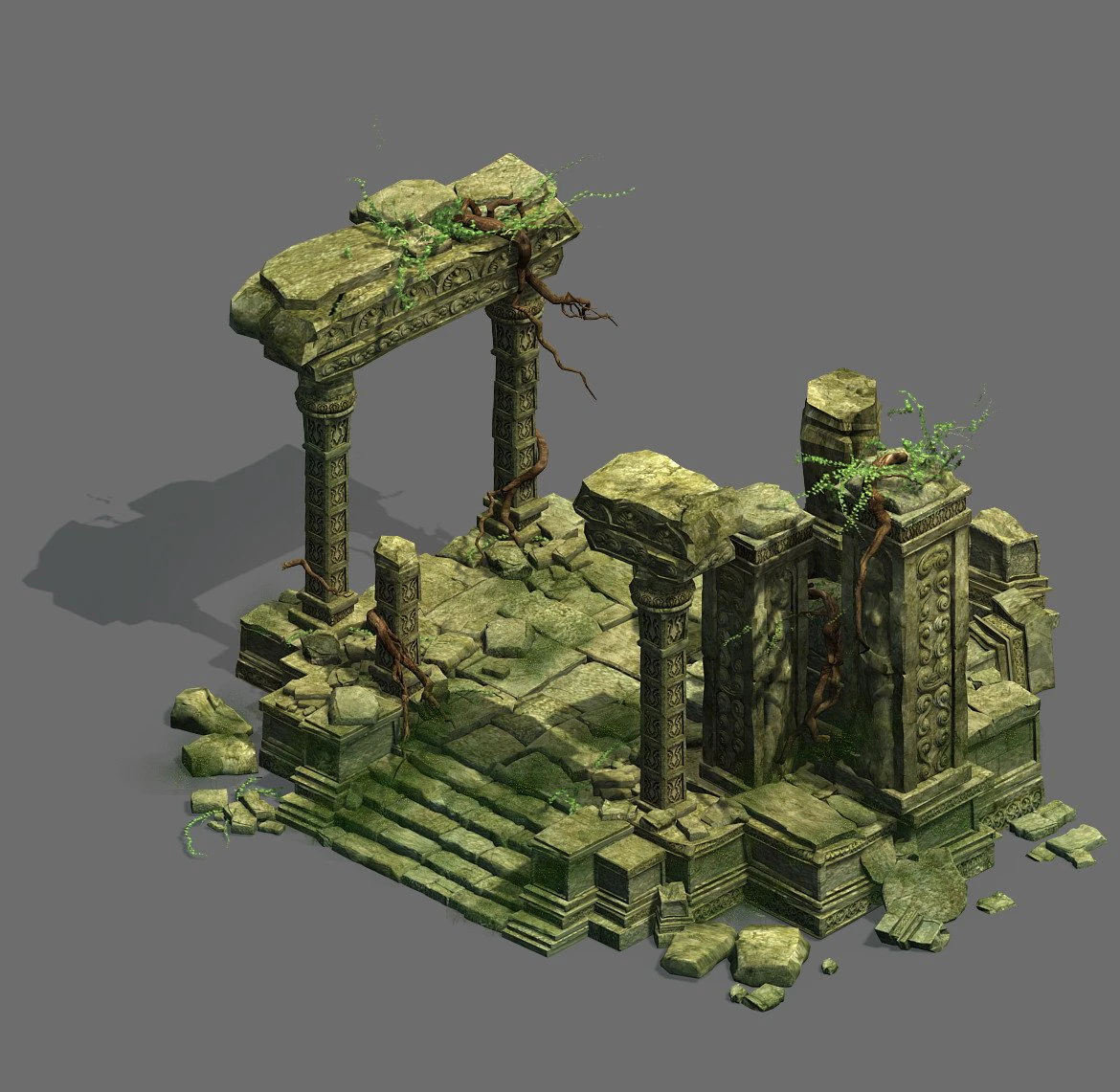 game model - kashayana buddha in the ruins of the 3D Model .c4d .max .obj .3ds .fbx .stl .blend 