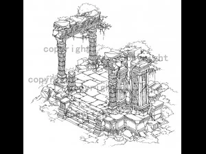 game model - kashayana buddha in the ruins of the 3D Model