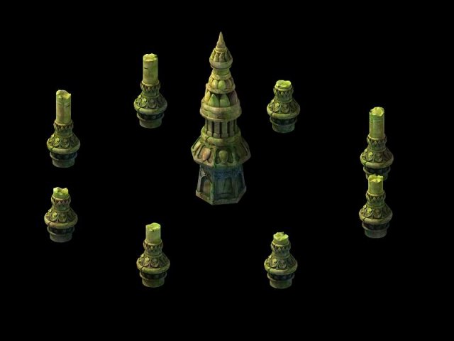 game model - kashayana buddha forest stone magic a Model 3D .c4d .max .obj .3ds .fbx .stl .blend 