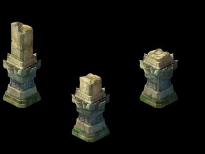 game model - kashayana buddha forest stone magic a 3D 模型
