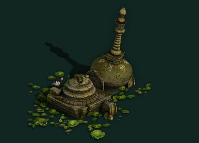 game model - kashayana buddhist forest broken wate 3D Модель .c4d .max .obj .3ds .fbx .stl .blend 