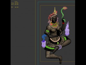 game model - kapya buddha forest law hall - statue 3D Model