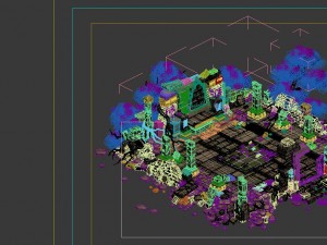 game model - kashayana buddha forest law hall alta 3D-Modell