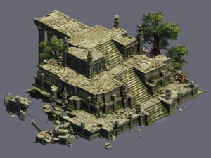 game model - kashayana buddha forest law hall alta 3D Модель