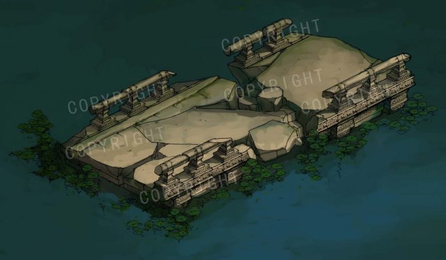 game model - kashayana buddha forest stone bridge 3D Model .c4d .max .obj .3ds .fbx .stl .blend 
