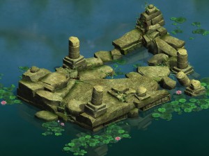 game model - kashayana buddha forest water cloiste 3D मॉडल