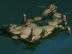 game model - kashayana buddha forest water cloiste 3D 模型