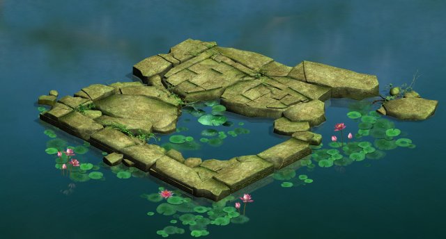 game model - kasyapa forest water platform 3D 模型 .c4d .max .obj .3ds .fbx .stl .blend 