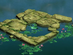 game model - kasyapa forest water platform Modèle 3D