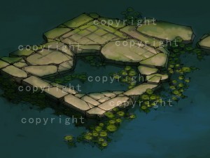 game model - kasyapa forest water platform 3D 模型