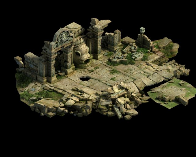 game model - kashayana buddha forest four kings ha 3D Model .c4d .max .obj .3ds .fbx .stl .blend 