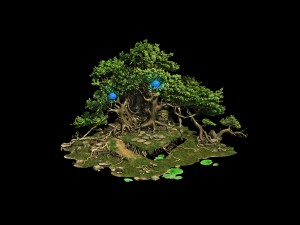 game model - kashayana buddha forest trail tree 3D Модель