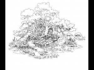 game model - kashayana buddha forest trail tree 3D-Modell