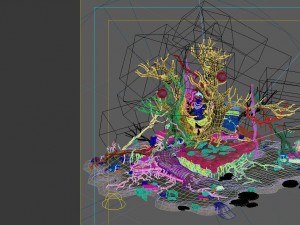 game model - kashayana buddha forest trail tree 3D-Modell