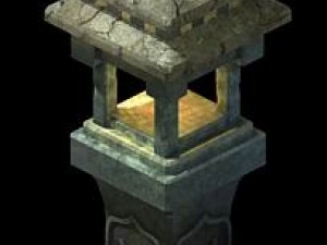 game model - kashayana buddha forest stone lamp 01 3D मॉडल