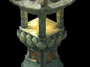 game model - kashayana buddha forest stone lamp 01 3D मॉडल