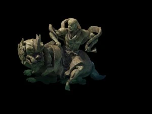 spelmodel - Kashayana Boeddha boswatersculptuur 3D Model