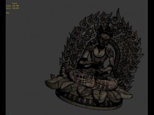 game model - kashayana buddha forest water sculptu Modello 3D