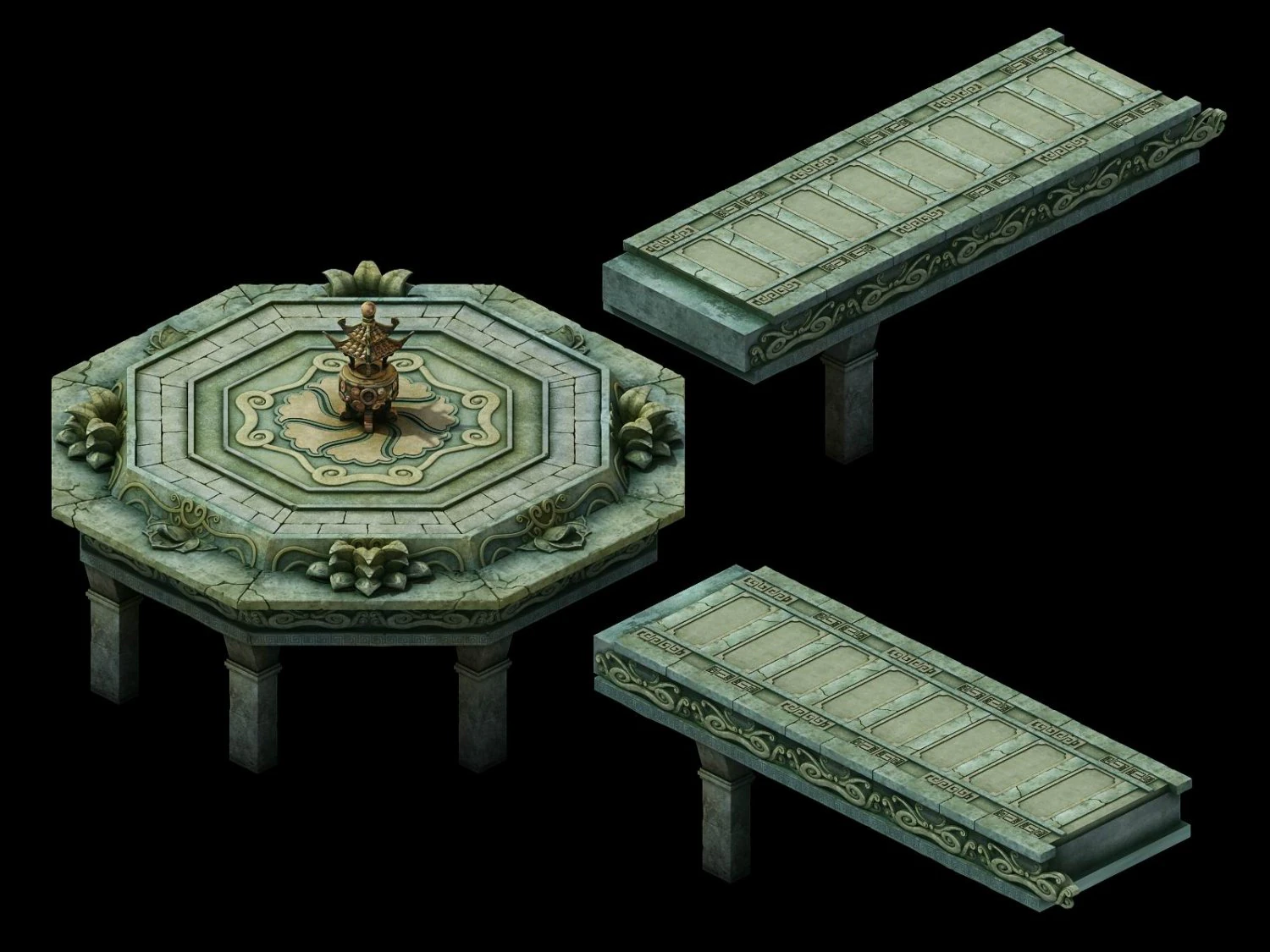 game model - kashayana buddha forest water shueit 3D Model .c4d .max .obj .3ds .fbx .stl .blend