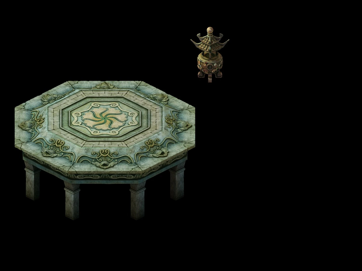 game model - kashayana buddha forest water shueit 3D Model .c4d .max .obj .3ds .fbx .stl .blend 
