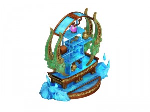game model - furniture cabinet ice lingxian lattic 3D Model