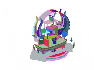 game model - furniture cabinet ice lingxian lattic Modèle 3D