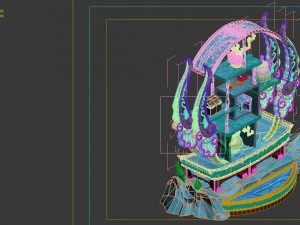 game model - furniture cabinet ice lingxian lattic 3D Model