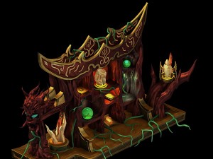 game model - furniture cabinet disillusion ming 5 3D Model