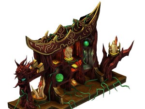 game model - furniture cabinet disillusion ming 5 3D Model