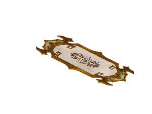 game model - family interior items fox fur carpet Model 3D