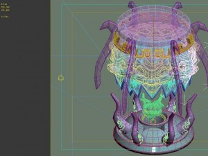 game model - family objects - white stool 01 Modello 3D