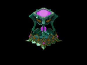 game model - family objects - white jade stool set 3D Model