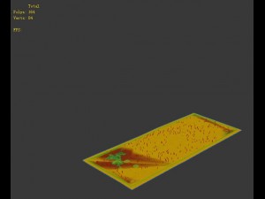 game model - home interior objects - flower carpet Modèle 3D