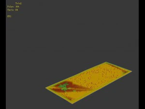 game model - home interior objects - flower carpet 3D Model
