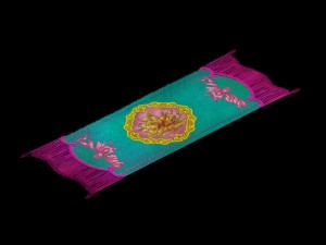 game model - home interior objects - flower carpet 3D Model