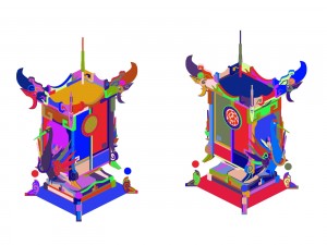 game models - family objects - birds cabinet 02 3D 模型